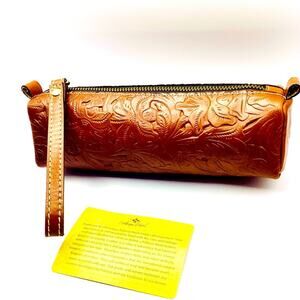 Patricia Nash Tooled Florence Genuine Leather Travel Bag and Pencil case